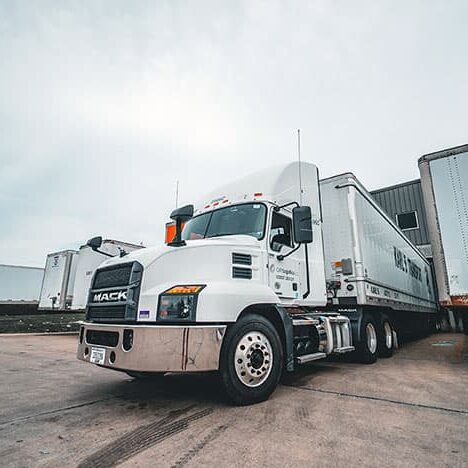 truck parked at dock ready to deliver